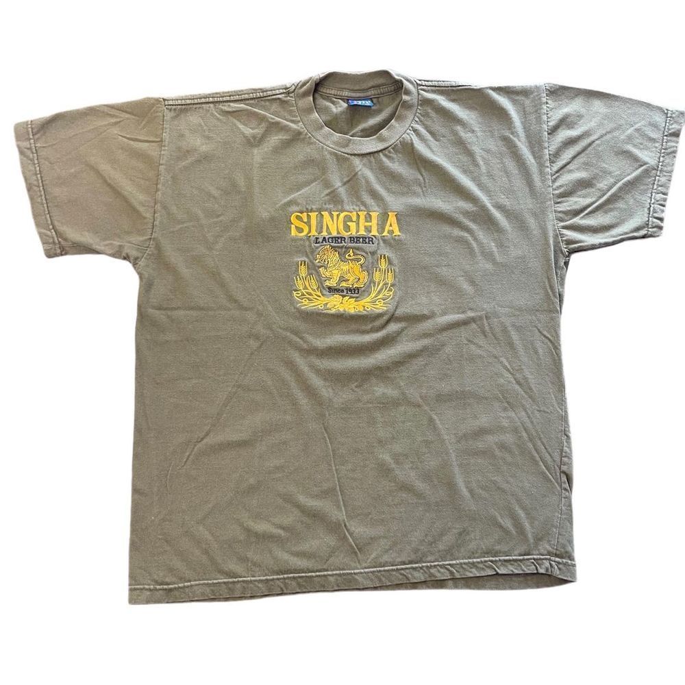 Singh Vintage embroidered Beer T-Shirt. Size M/L
